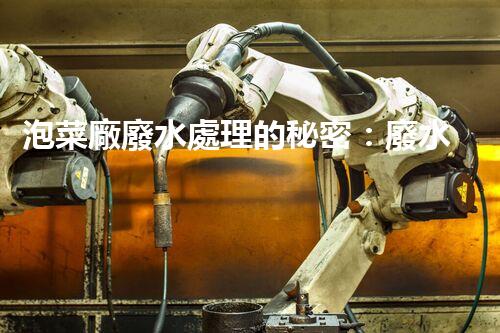 泡菜廠廢水處理的秘密：廢水變寶藏？